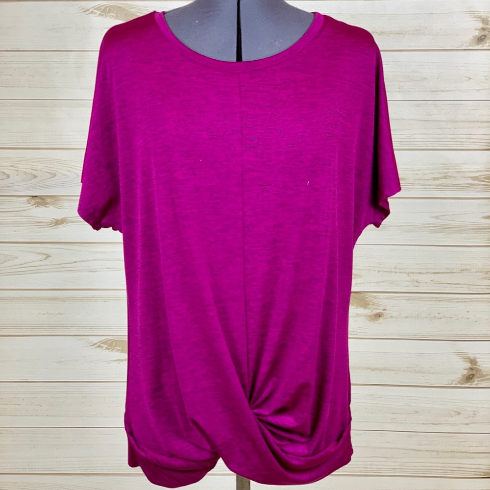Magenta stretch tunic top